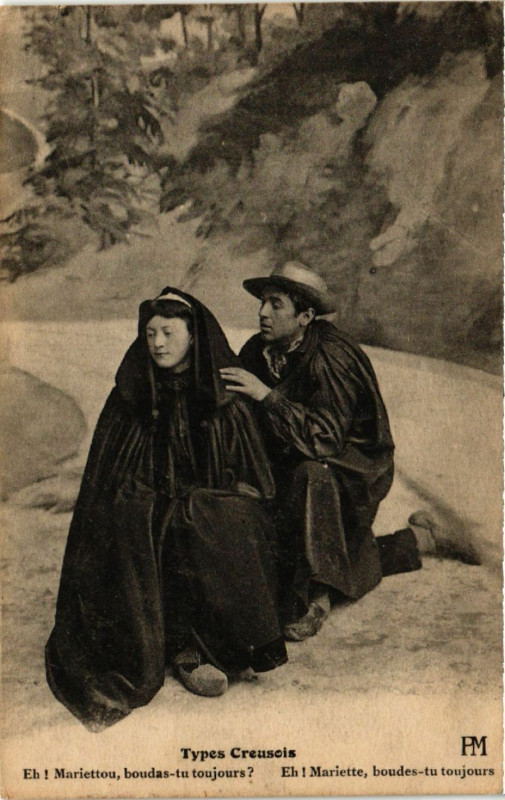Carte postale ancienne Au Pays Creusois - Folklore - Types