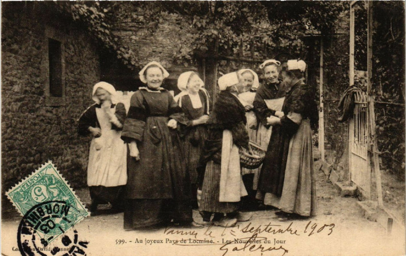 Carte postale ancienne Au Joyeux Pays de Locminé - Les Nouvelles de Jour - Folklore