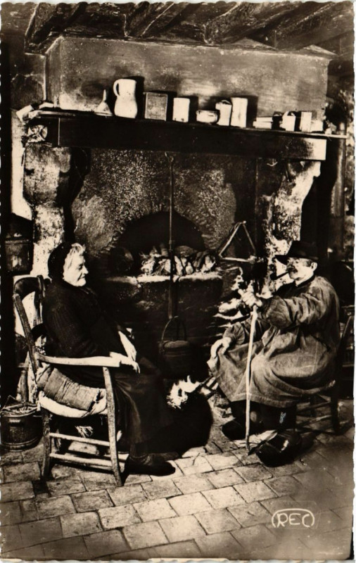 Carte postale ancienne Au Berry - Les Vieux - Folklore - Types