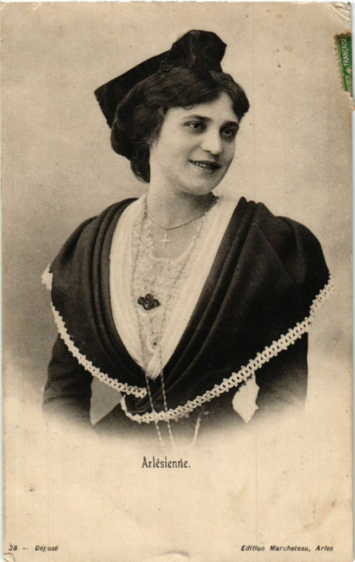 Carte postale ancienne Arlesienne - Folklore - Types