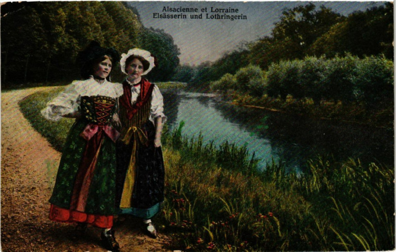 Carte postale ancienne Alsacienne et Lorraine - Folklore - Types