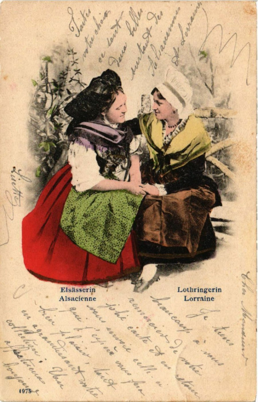 Carte postale ancienne Alsacienne - Lorraine - Elsasserin - Lothringerin - Folklore