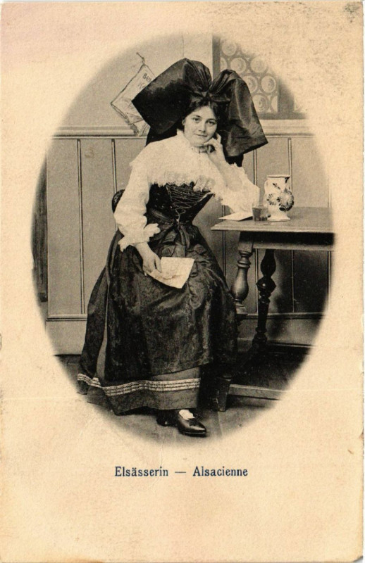 Carte postale ancienne Alsacienne - Elsasserin - Folklore - Types