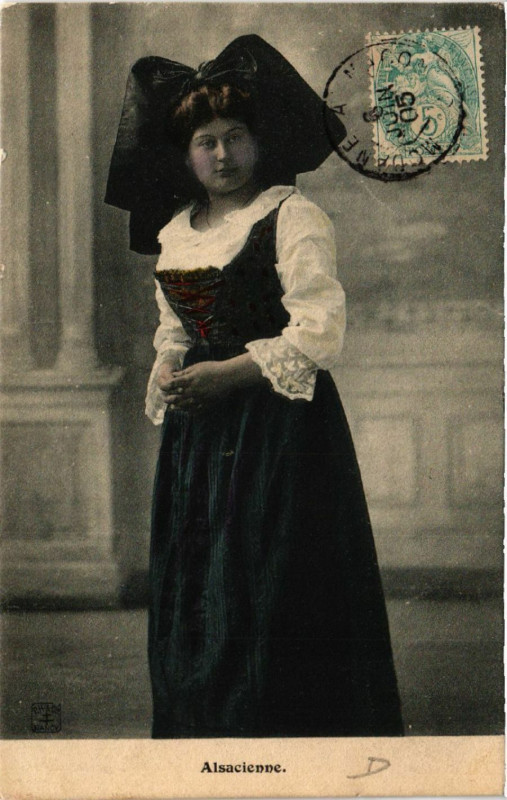 Carte postale ancienne Alsacienne - Elsasserin - Folklore - Types