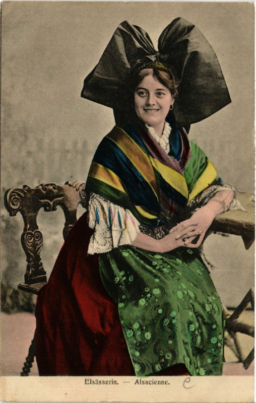 Carte postale ancienne Alsacienne - Elsasserin - Folklore - Types