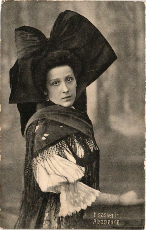 Carte postale ancienne Alsacienne - Elsasserin - Folklore - Types