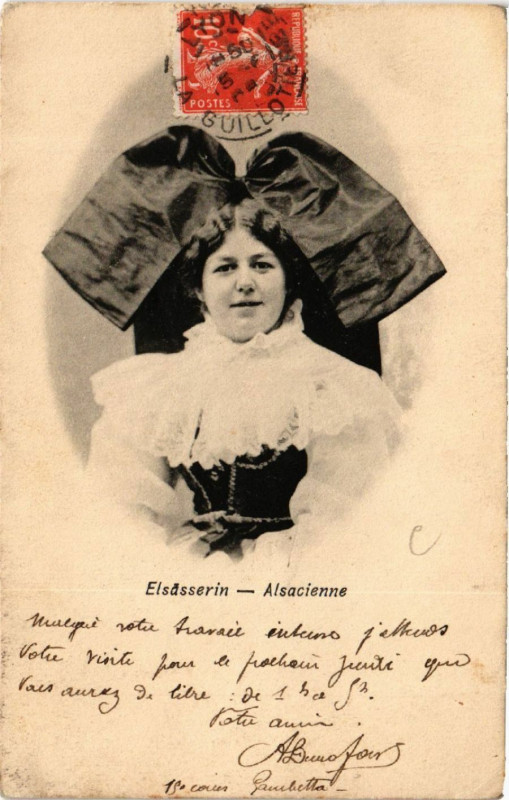 Carte postale ancienne Alsacienne - Elsasserin - Folklore - Types
