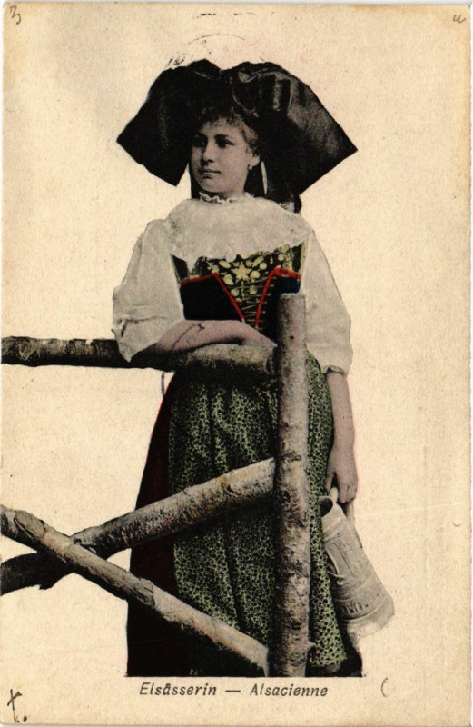 Carte postale ancienne Alsacienne - Elsasserin - Folklore - Types
