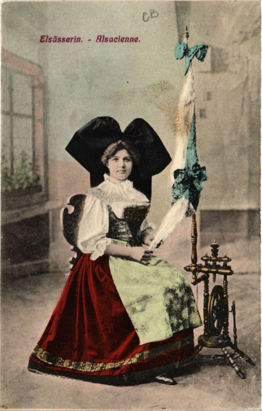 Carte postale ancienne Alsacienne - Elsasserin - Folklore - Types