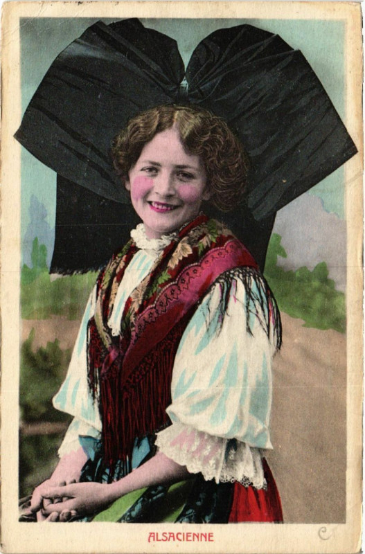Carte postale ancienne Alsacienne - Elsasserin - Folklore - Types