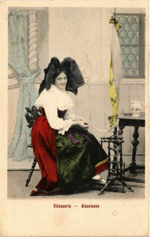 Carte postale ancienne Alsacienne - Elsasserin - Folklore - Types