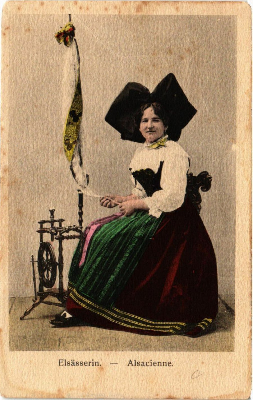 Carte postale ancienne Alsacienne - Elsasserin - Folklore - Types