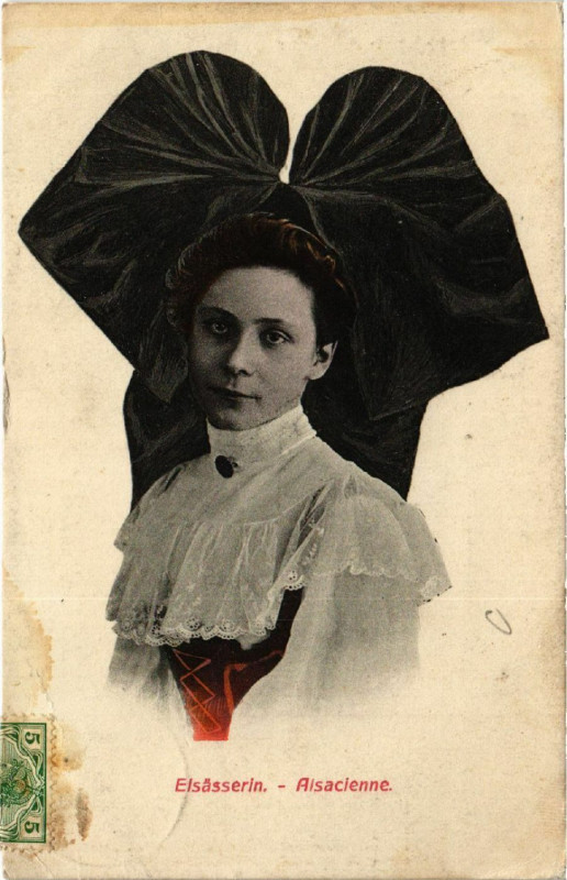 Carte postale ancienne Alsacienne - Elsasserin - Folklore - Types