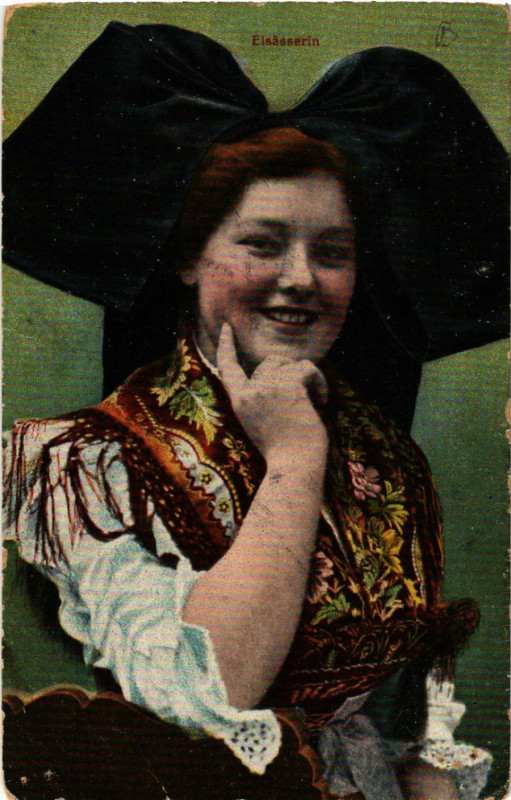 Carte postale ancienne Alsacienne - Elsasserin - Folklore - Types