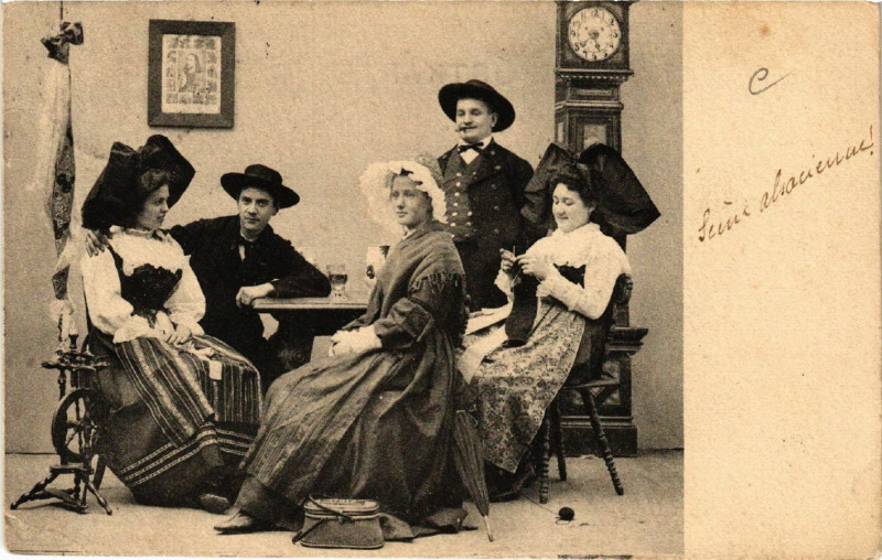 Carte postale ancienne Alsace - Folklore - Types