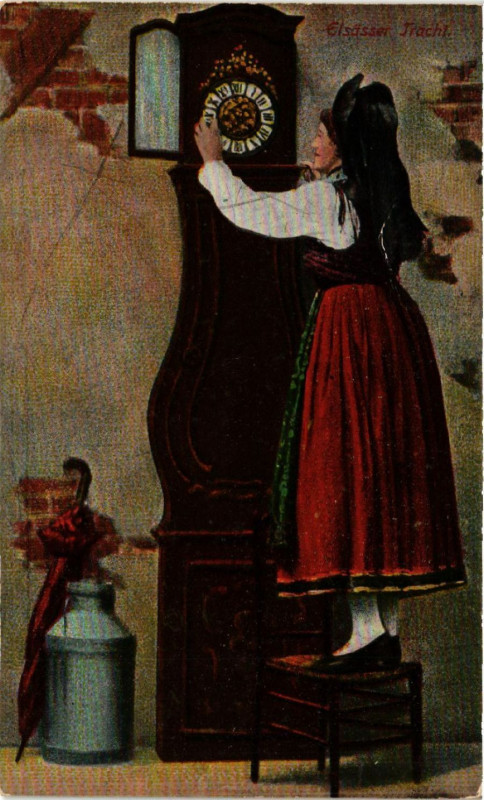 Carte postale ancienne Alsace - Elsasser Tracht - Folklore - Types