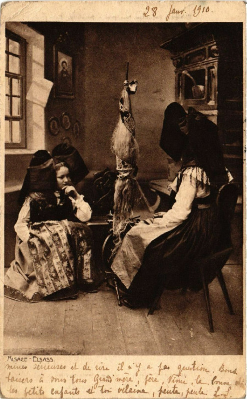 Carte postale ancienne Alsace - Elsass - Folklore - Types