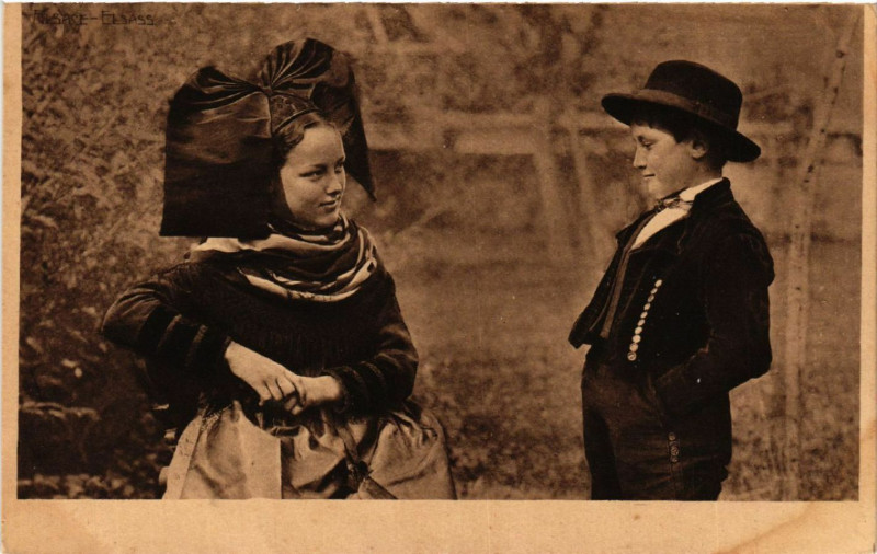 Carte postale ancienne Alsace - Elsass - Folklore - Types