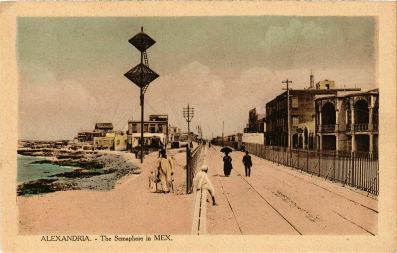 Carte postale ancienne Alexandria The Semaphore in Mex Lighthouse Phare
