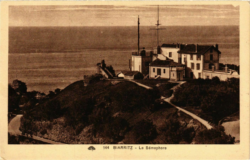 Carte postale ancienne Biarritz Le Semaphore Lighthouse Phare