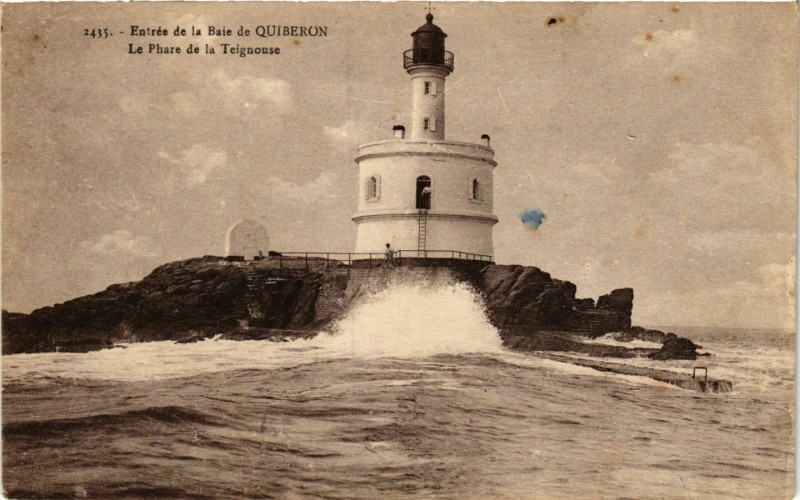 Carte postale ancienne Baie de Quiberon Le Phare de la Teignouse Lighthouse Phare