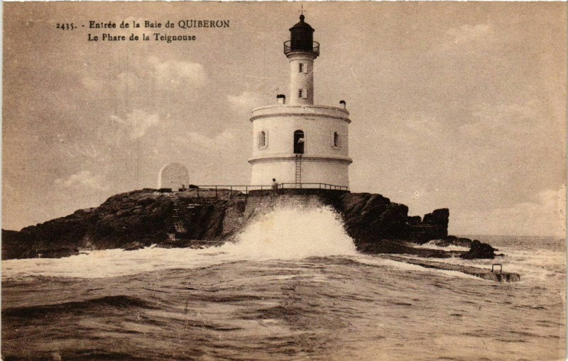 Carte postale ancienne Baie de Quiberon Le Phare de la Teignouse Lighthouse Phare