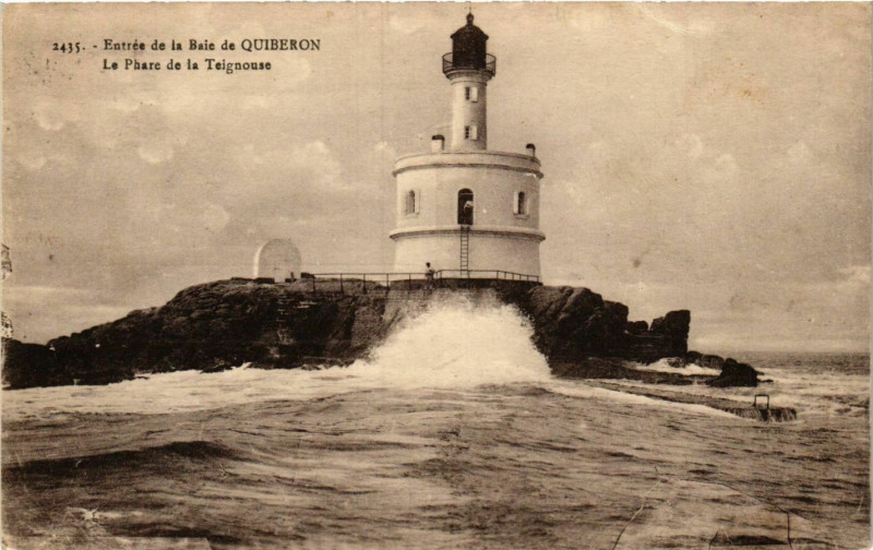 Carte postale ancienne Baie de Quiberon Le Phare de la Teignouse Lighthouse Phare