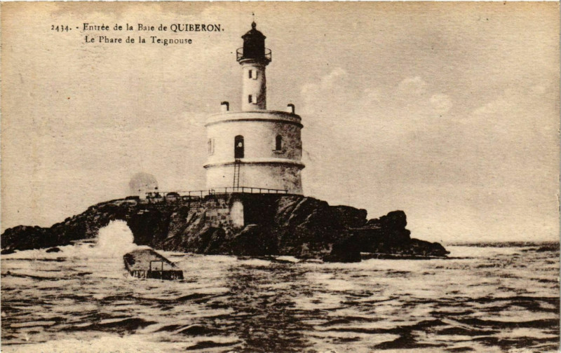 Carte postale ancienne Baie de Quiberon Le Phare de la Teignouse Lighthouse Phare