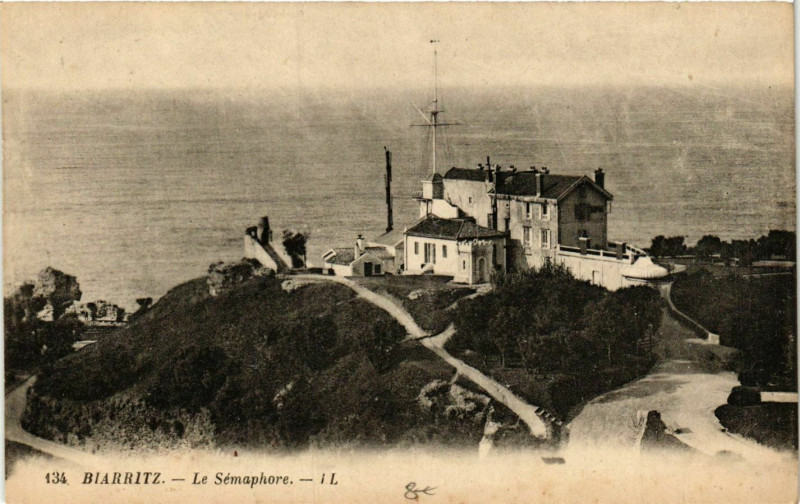 Carte postale ancienne Biarritz Le Semaphore Lighthouse Phare