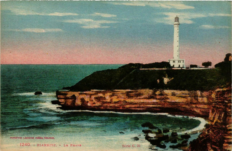 Carte postale ancienne Biarritz Le Phare Lighthouse Phare