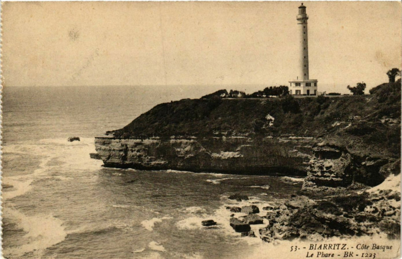 Carte postale ancienne Biarritz Le Phare Lighthouse Phare