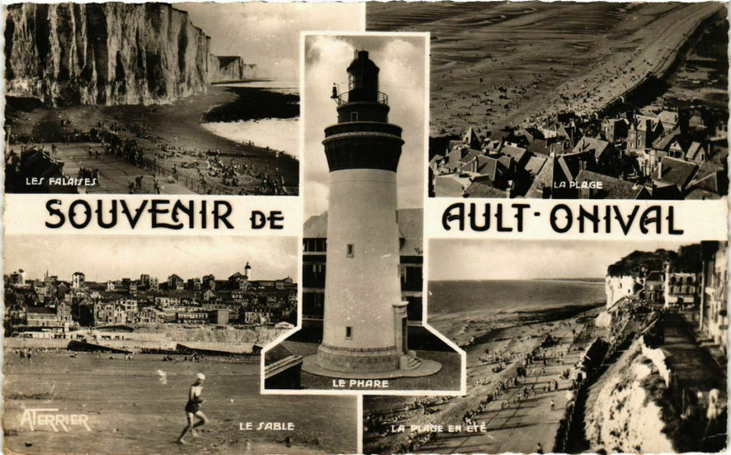 Carte postale ancienne Ault-Onival Lighthouse Phare