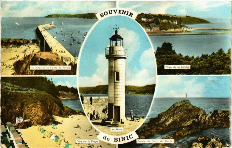 Carte postale ancienne Binic Lighthouse Phare