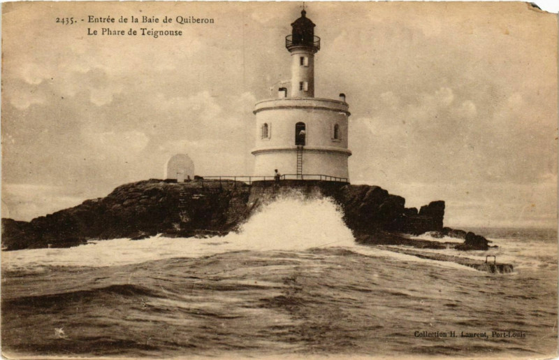 Carte postale ancienne Baie de Quiberon Le Phare de Teignouse Lighthouse Phare