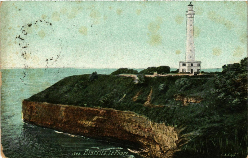Carte postale ancienne Biarritz Le Phare Lighthouse Phare