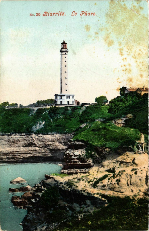 Carte postale ancienne Biarritz Le Phare Lighthouse Phare