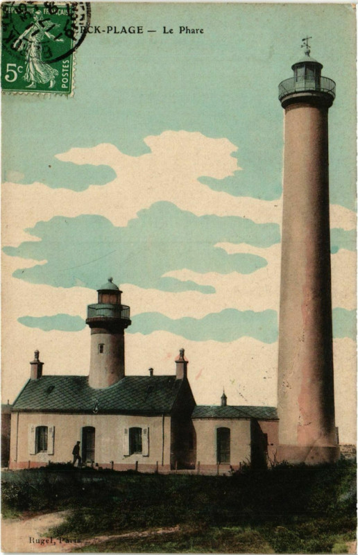 Carte postale ancienne Berck Plage Le Phare Lighthouse Phare