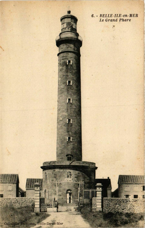Carte postale ancienne Belle-Ile-En-Mer Le grand phare Lighthouse Phare