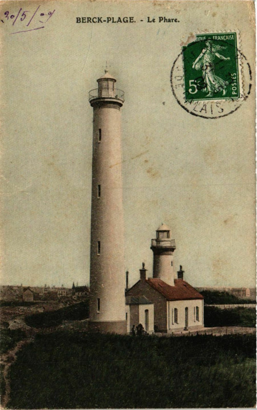 Carte postale ancienne Berck Plage Le Phare Lighthouse Phare