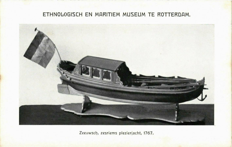 Carte postale ancienne Zéeuwsch Zesriems Plezierjacht 1767 Rotterdam Museum Ships
