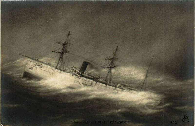Carte postale ancienne Transport de l'Etat Vinh-Long - Ships