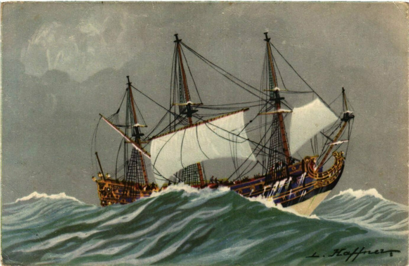 Carte postale ancienne Vaisseaux - Le Soleil Royal - Ships