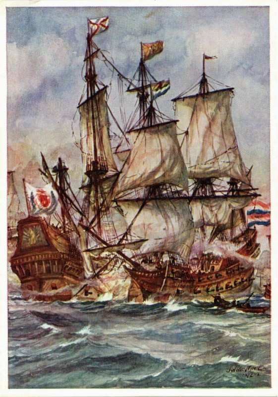 Carte postale ancienne Aeölus Admiraalschip - Ships