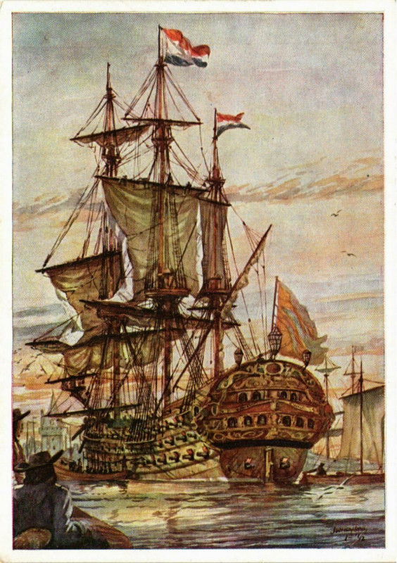 Carte postale ancienne Type éendracht - Ships