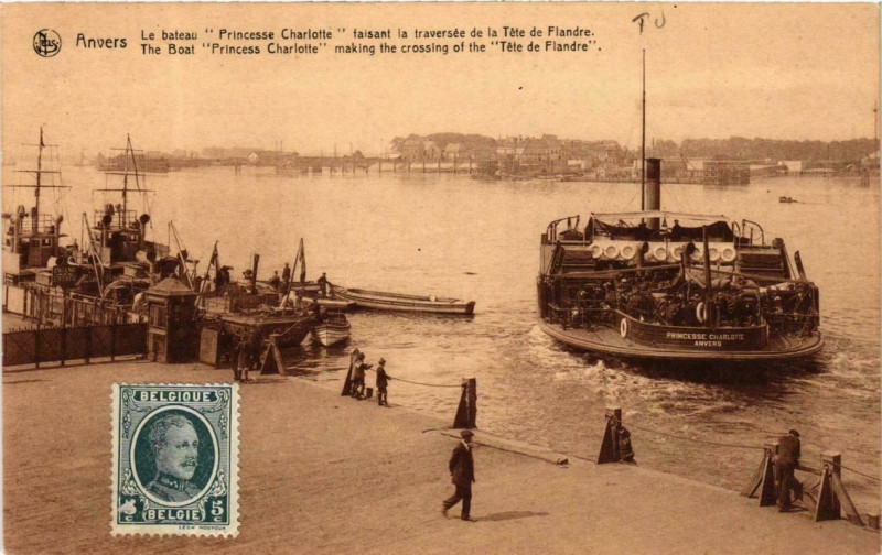 Carte postale ancienne Anvers - Le bateau Princesse Charlotte Ships