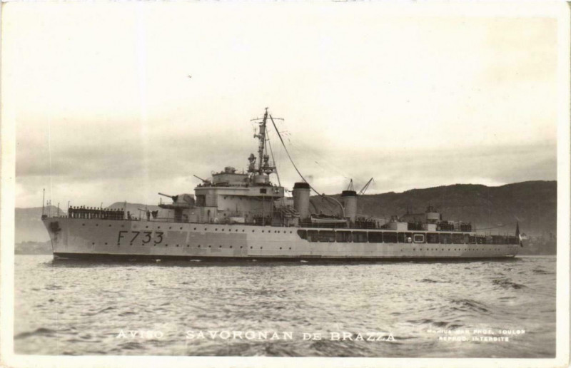 Carte postale ancienne Aviso Savorgnan de Brazza Ships