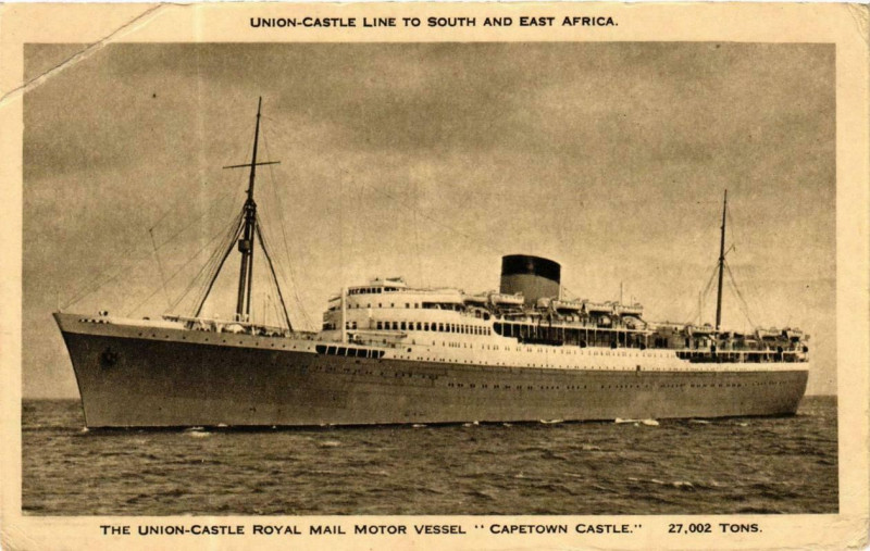 Carte postale ancienne Union Castle line to South and East Africa Ships