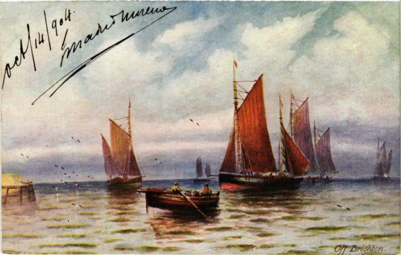 Carte postale ancienne Aquarette postcard Ships