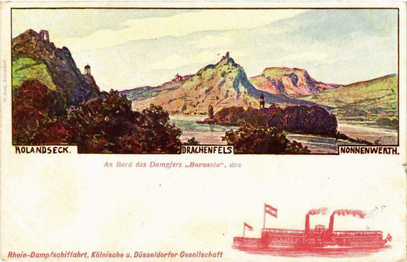 Carte postale ancienne An Bord des Dampfers Borussia Ships