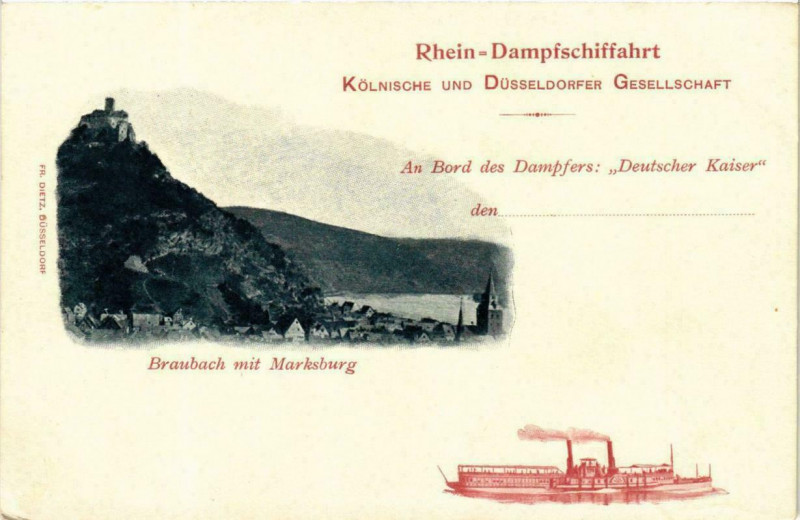 Carte postale ancienne An Bord des Dampfers : Deutscher Kaiser Ships